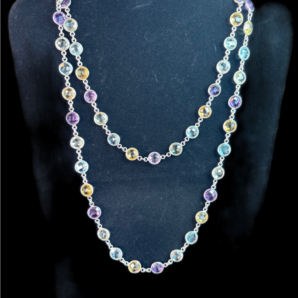 Chic Multicolor Crystals Beaded Necklace